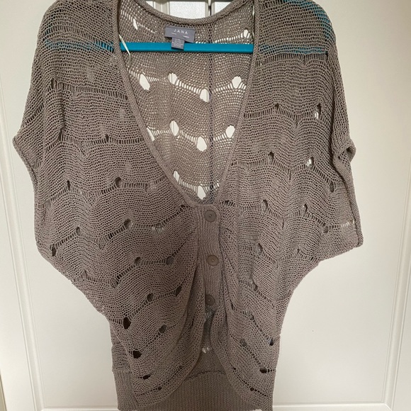 JANA SHORT SLEEVES KNITTED CARDIGAN SZ L/ XL - Picture 4 of 10